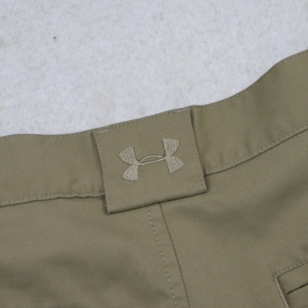 Under Armour Golf Shorts Men 32 Tan Khaki Flat Front Performance Lightweight